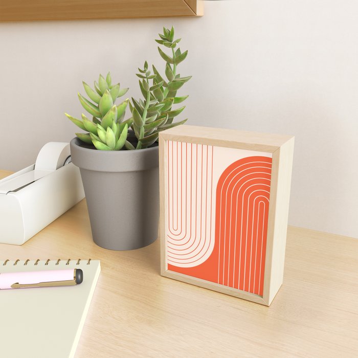 Two Tone Line Curvature XI  Mini Art Print Gallery Image 2