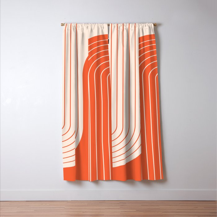 Two Tone Line Curvature XI  Window Curtain Gallery Image 3
