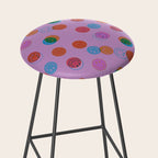Smiley Face Stamp Print in Purple Stool Gallery Image 2