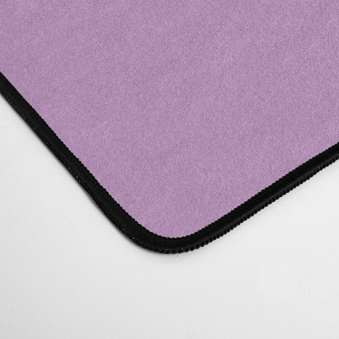 Smiley Face Stamp Print in Purple Desk Mat Gallery Image 4