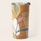 Modern abstract leaves line art 12 Travel Mug Gallery Image 2