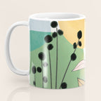 Modern abstract leaves line art 12 Coffee Mug Gallery Image 3