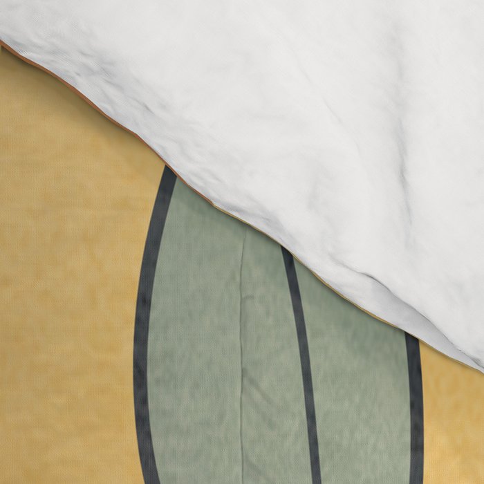 Modern abstract leaves line art 12 Comforter Gallery Image 4