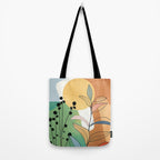 Modern abstract leaves line art 12 Tote Bag Gallery Image 2