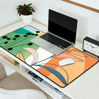 Modern abstract leaves line art 12 Desk Mat Gallery Image 2