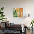 Modern abstract leaves line art 12 Wood Wall Art Gallery Image 2