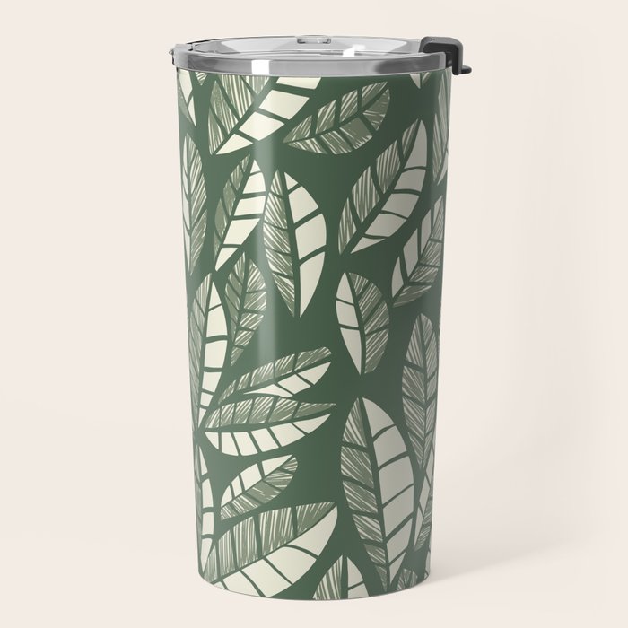 Wildlife Safari Laeves green Travel Mug Gallery Image 2
