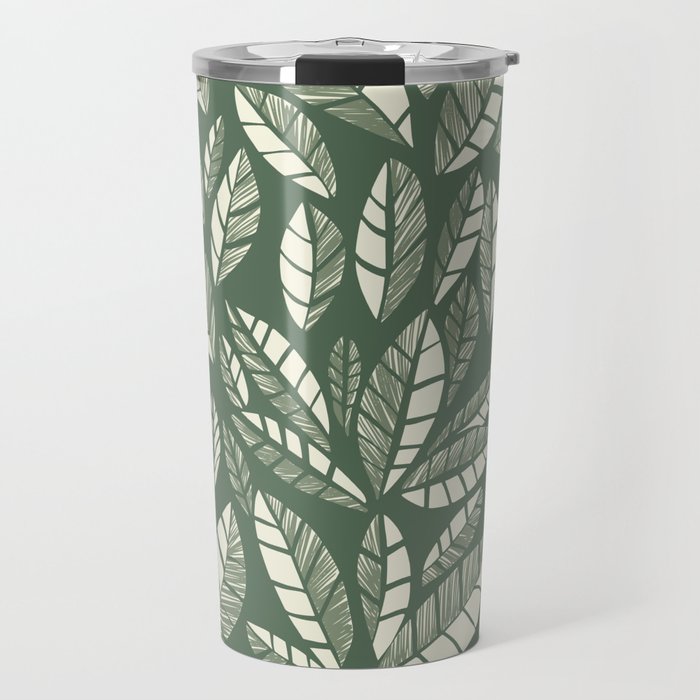 Wildlife Safari Laeves green Travel Mug Gallery Image 1
