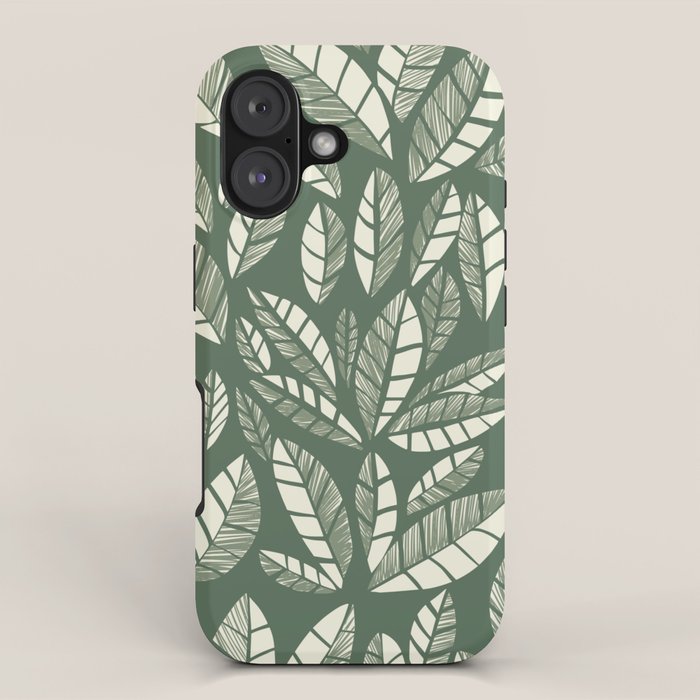 Wildlife Safari Laeves green iPhone Case Gallery Image 1