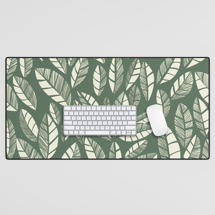 Wildlife Safari Laeves green Desk Mat Gallery Image 1
