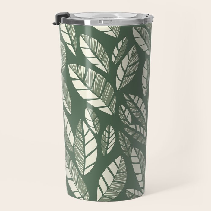 Wildlife Safari Laeves green Travel Mug Gallery Image 3