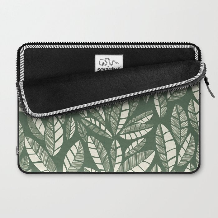 Wildlife Safari Laeves green Laptop Sleeve Gallery Image 2