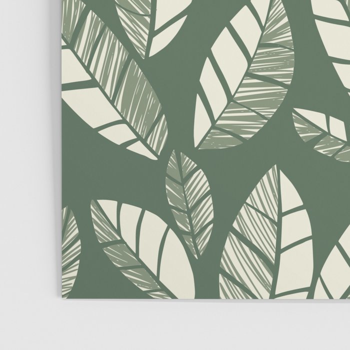 Wildlife Safari Laeves green Poster Gallery Image 3