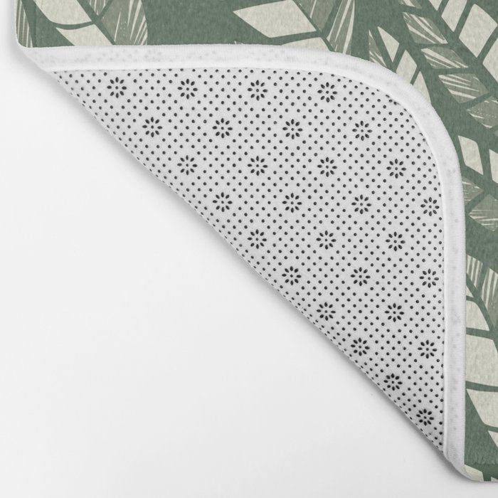 Wildlife Safari Laeves green Bath Mat Gallery Image 2