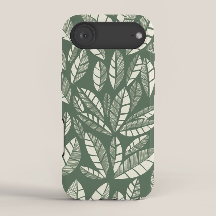 Wildlife Safari Laeves green iPhone Case Gallery Image 2