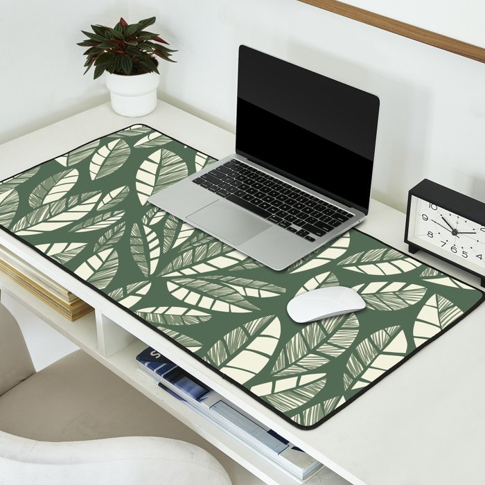 Wildlife Safari Laeves green Desk Mat Gallery Image 2