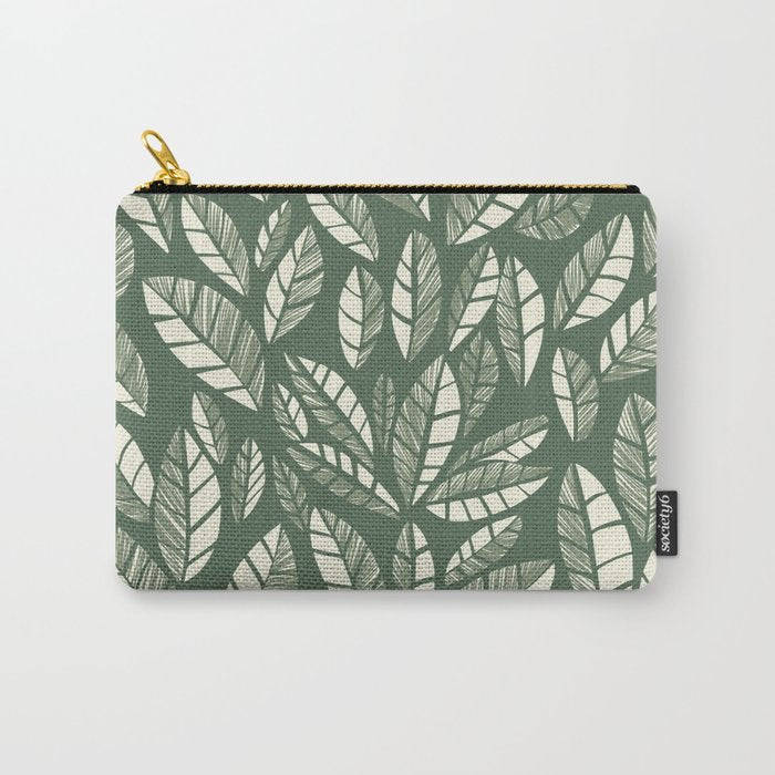Wildlife Safari Laeves green Carry All Pouch Gallery Image 1