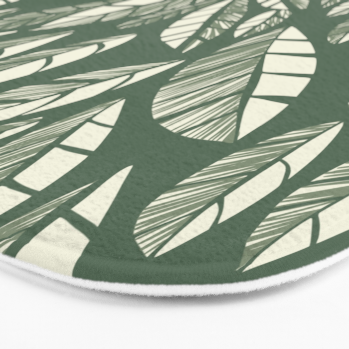Wildlife Safari Laeves green Bath Mat Gallery Image 3