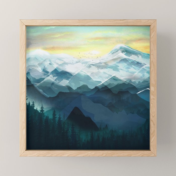 Mountain Range Mini Art Print Gallery Image 1