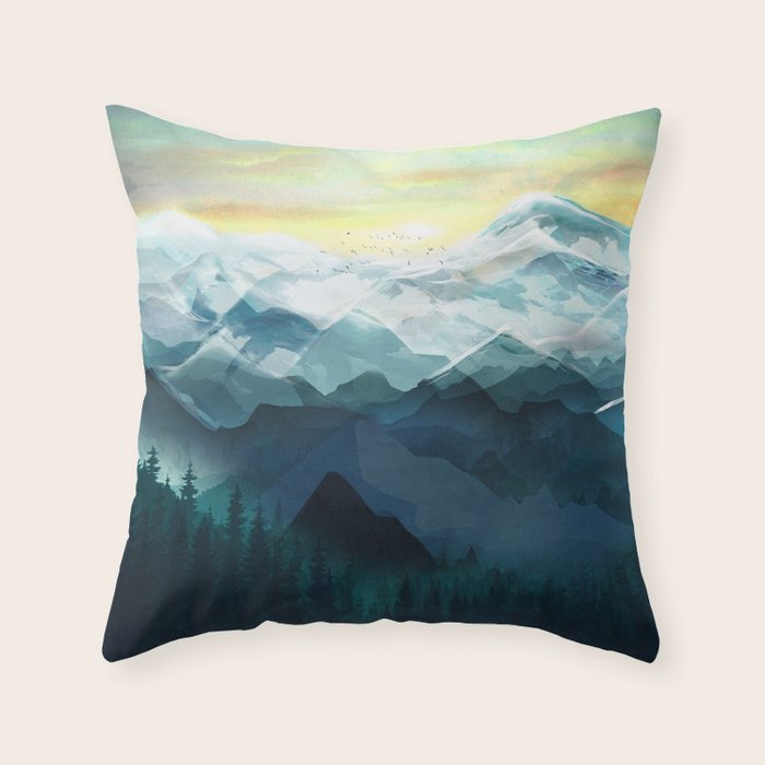 Mountain Range Throw Pillow Gallery Image 6
