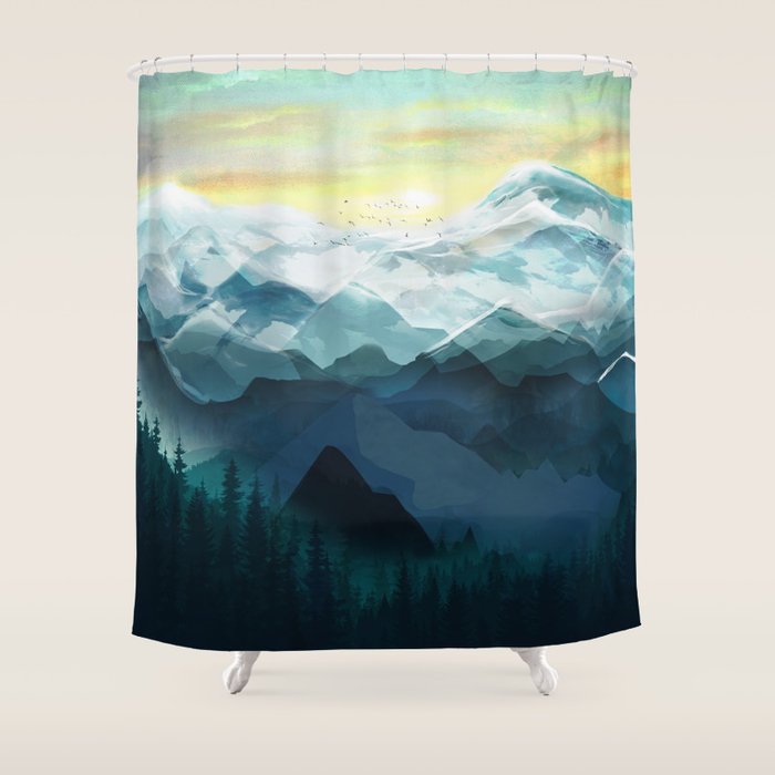 Mountain Range Shower Curtain Gallery Image 1