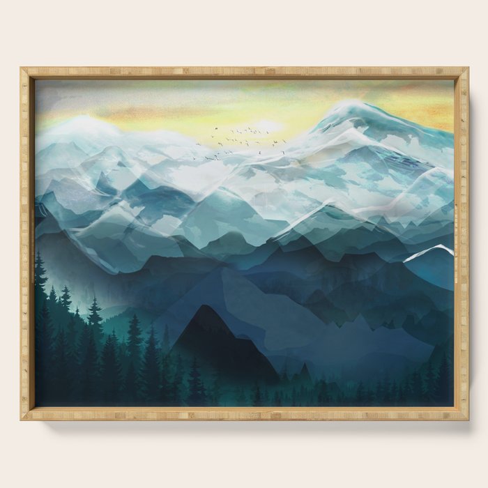 Mountain Range Serving Tray Gallery Image 1