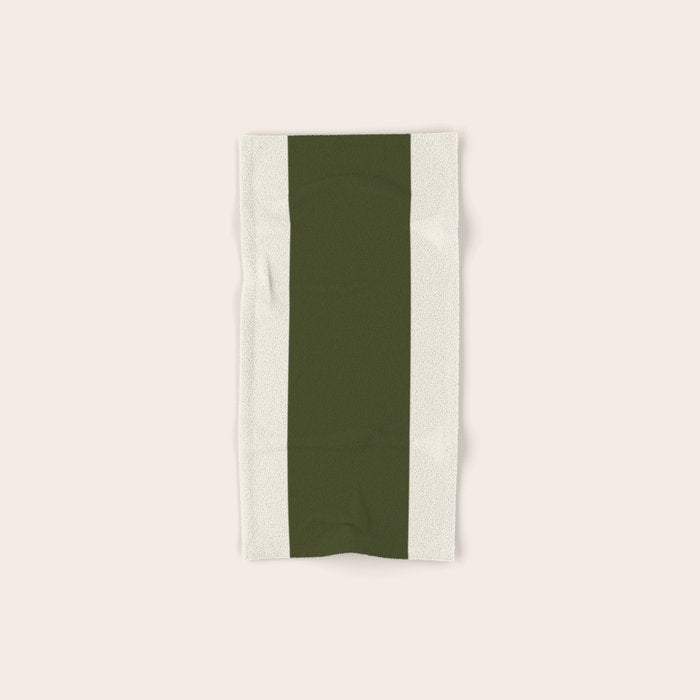 Dual (Olive Green & Cream) Bath Towel Gallery Image 1