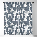 Soaring Wings - Steel Blue Grey Window Curtain Gallery Image 5