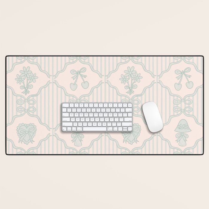 Eloise Print in Blue Desk Mat Gallery Image 1