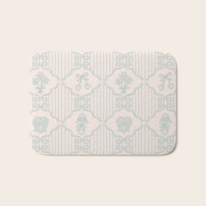 Eloise Print in Blue Bath Mat Gallery Image 1
