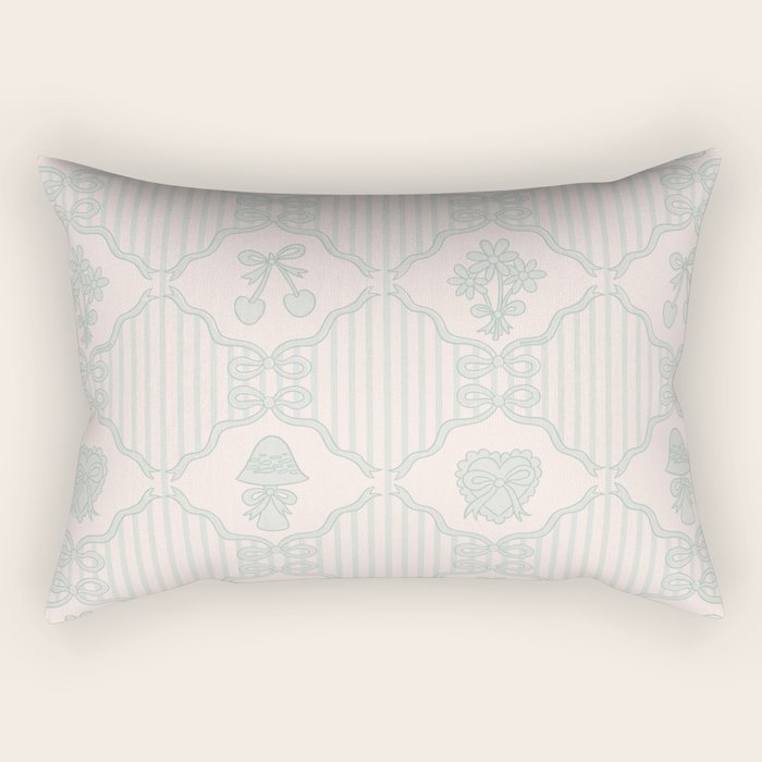 Eloise Print in Blue Rectangular Pillow Gallery Image 2