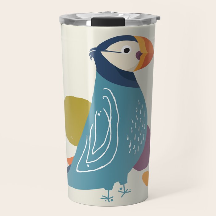 Quirky Atlantic Puffin Travel Mug Gallery Image 1
