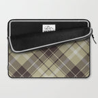 Modern Neutral Plaid Design Laptop Sleeve Gallery Image 2