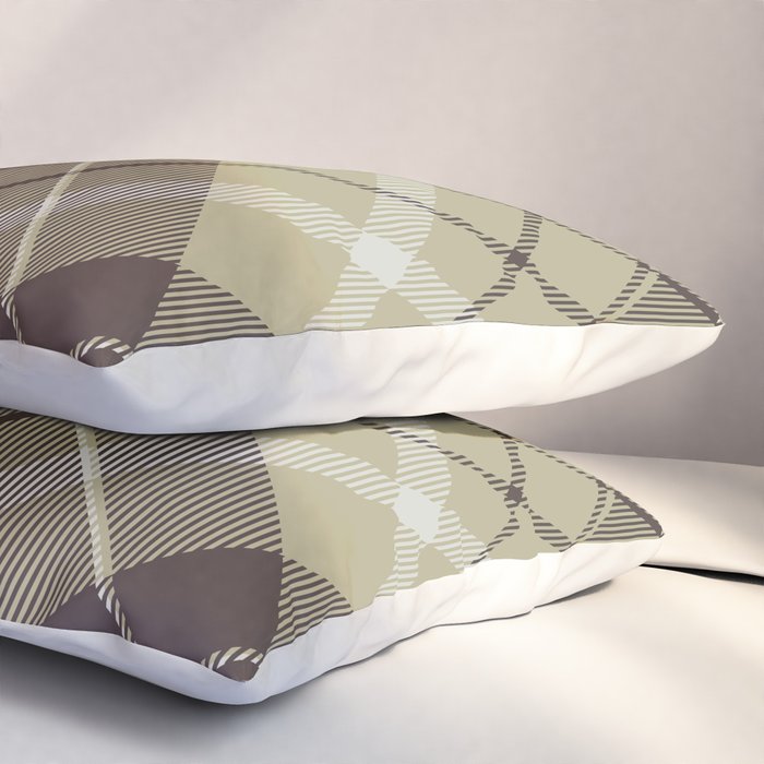 Modern Neutral Plaid Design Pillow Sham Gallery Image 3