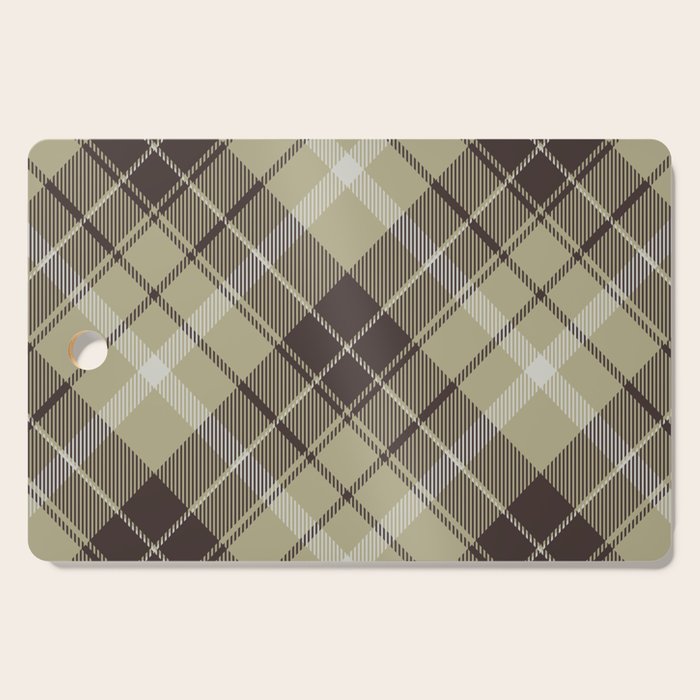 Modern Neutral Plaid Design Cutting Board Gallery Image 1