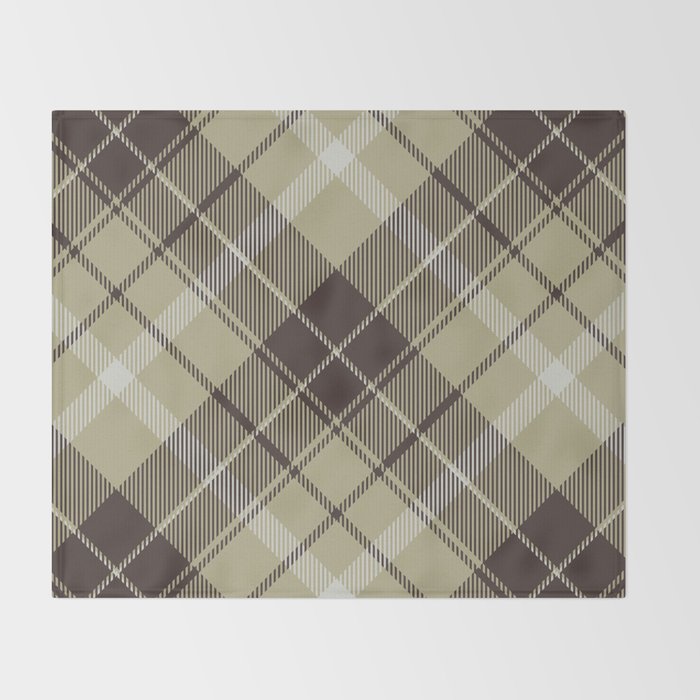 Modern Neutral Plaid Design Throw Blanket Gallery Image 2