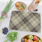 Modern Neutral Plaid Design Cutting Board Gallery Image 2