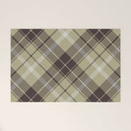 Modern Neutral Plaid Design Welcome Mat Gallery Image 1
