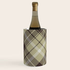 Modern Neutral Plaid Design Wine Chiller Gallery Image 3