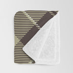 Modern Neutral Plaid Design Throw Blanket Gallery Image 3