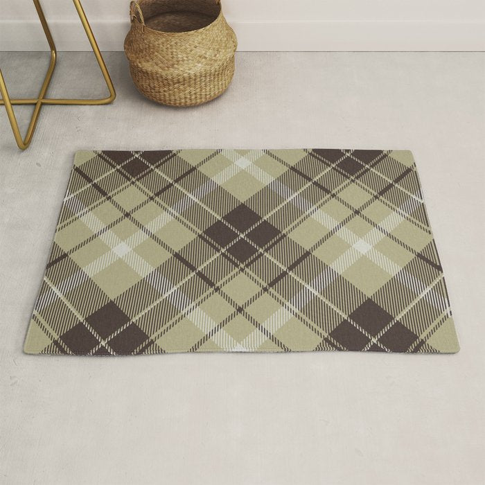 Modern Neutral Plaid Design Rug Gallery Image 1