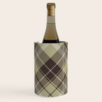 Modern Neutral Plaid Design Wine Chiller Gallery Image 1