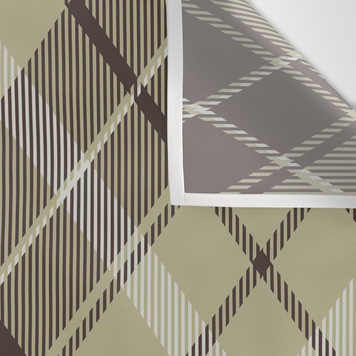 Modern Neutral Plaid Design Wall Tapestry Gallery Image 3