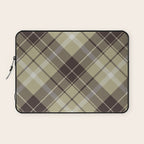 Modern Neutral Plaid Design Laptop Sleeve Gallery Image 1