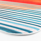 Minimalist Sunset 2 in Orange and Blue Bath Mat Gallery Image 3