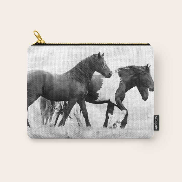 Free Rein - Black and White Photography Carry All Pouch Gallery Image 1