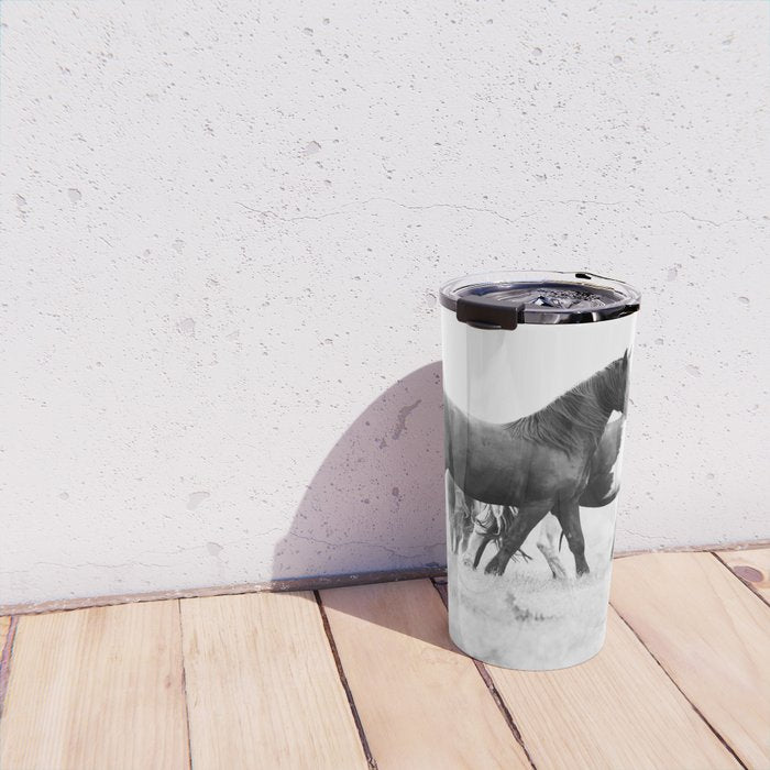 Free Rein - Black and White Photography Travel Mug Gallery Image 4
