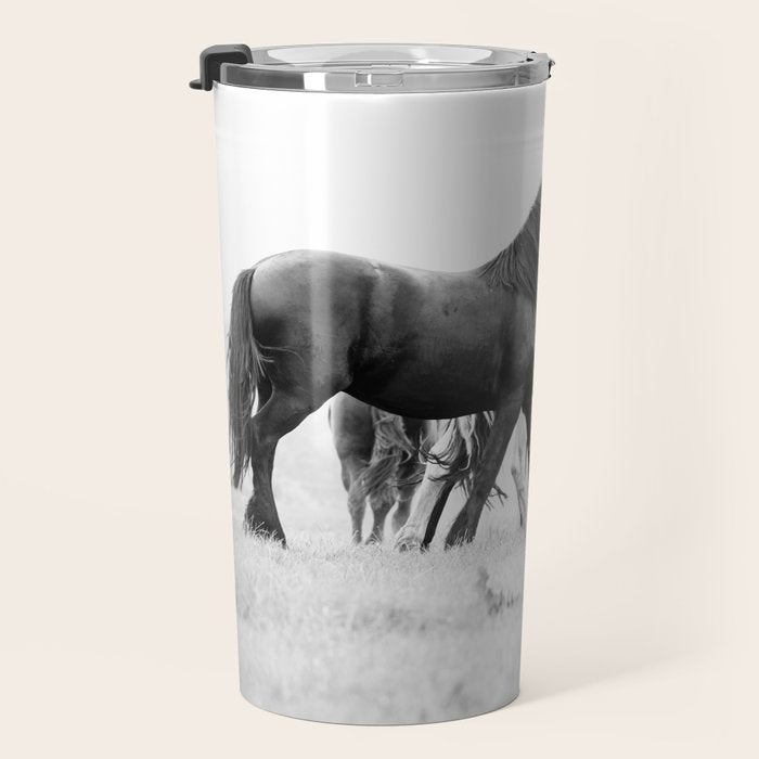 Free Rein - Black and White Photography Travel Mug Gallery Image 3
