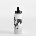 Free Rein - Black and White Photography Water Bottle Gallery Image 2