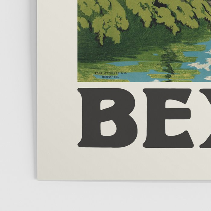 Bex Vintage Swiss Travel Poster, 1930s Poster Gallery Image 3